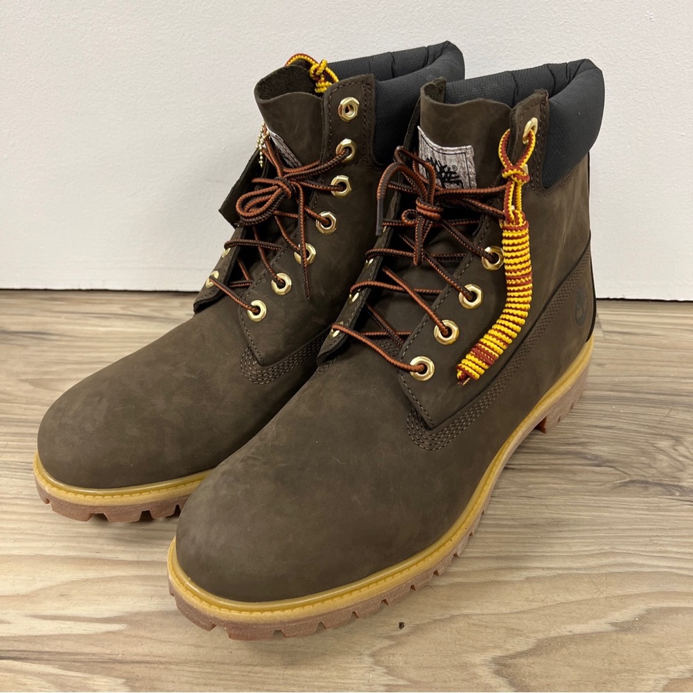 Timberland 6" Waterproof Boots Dark Brown Nubuck Men’s Size 12 TB0A5TJ5 NWOB - Picture 1 of 7